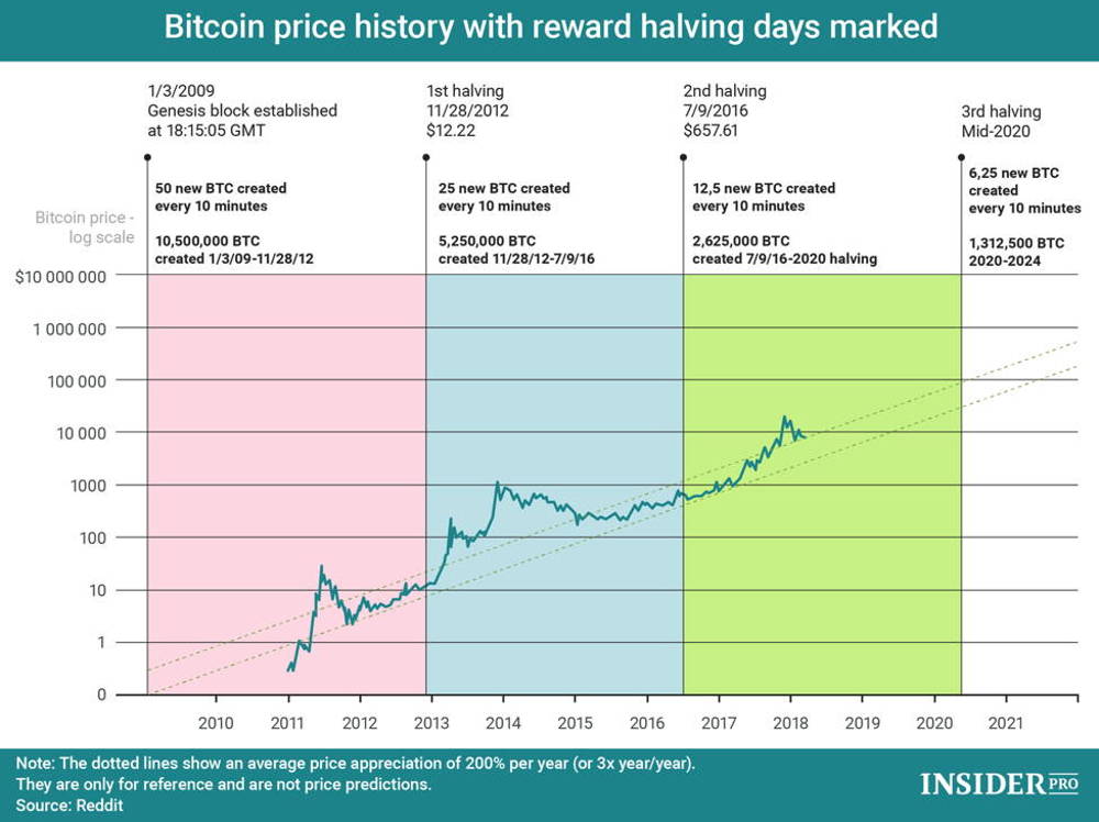 BTC price and halving correlation