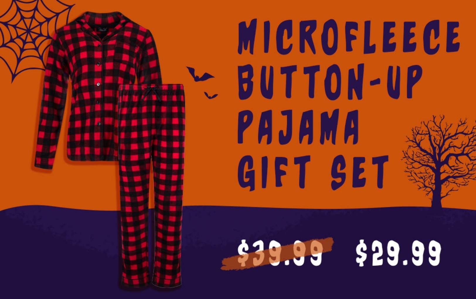 Microfleece Button-up Pajama Gift Set