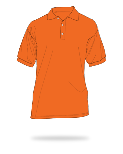 Orange adult fit honeycombed cotton polo shirts sj clothing manila philippines