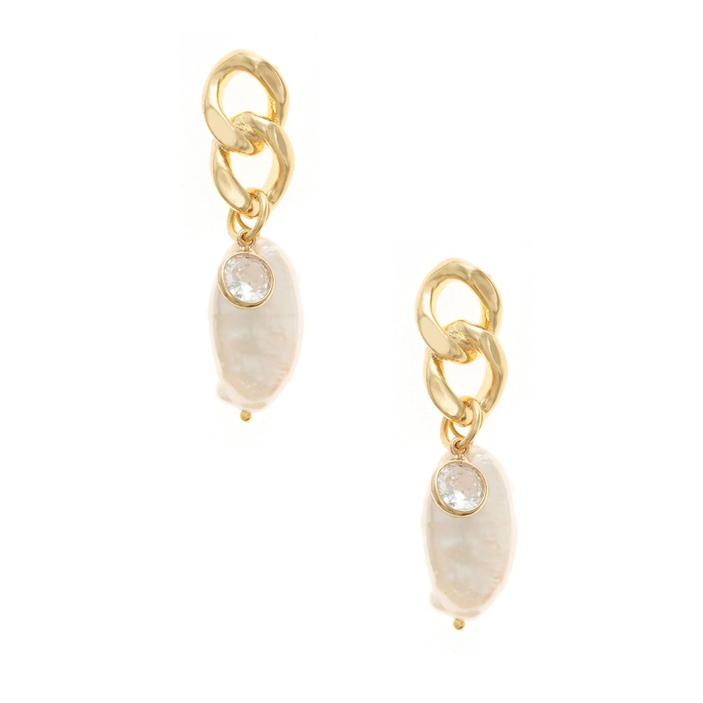 image of mini freshwater pearl earrings