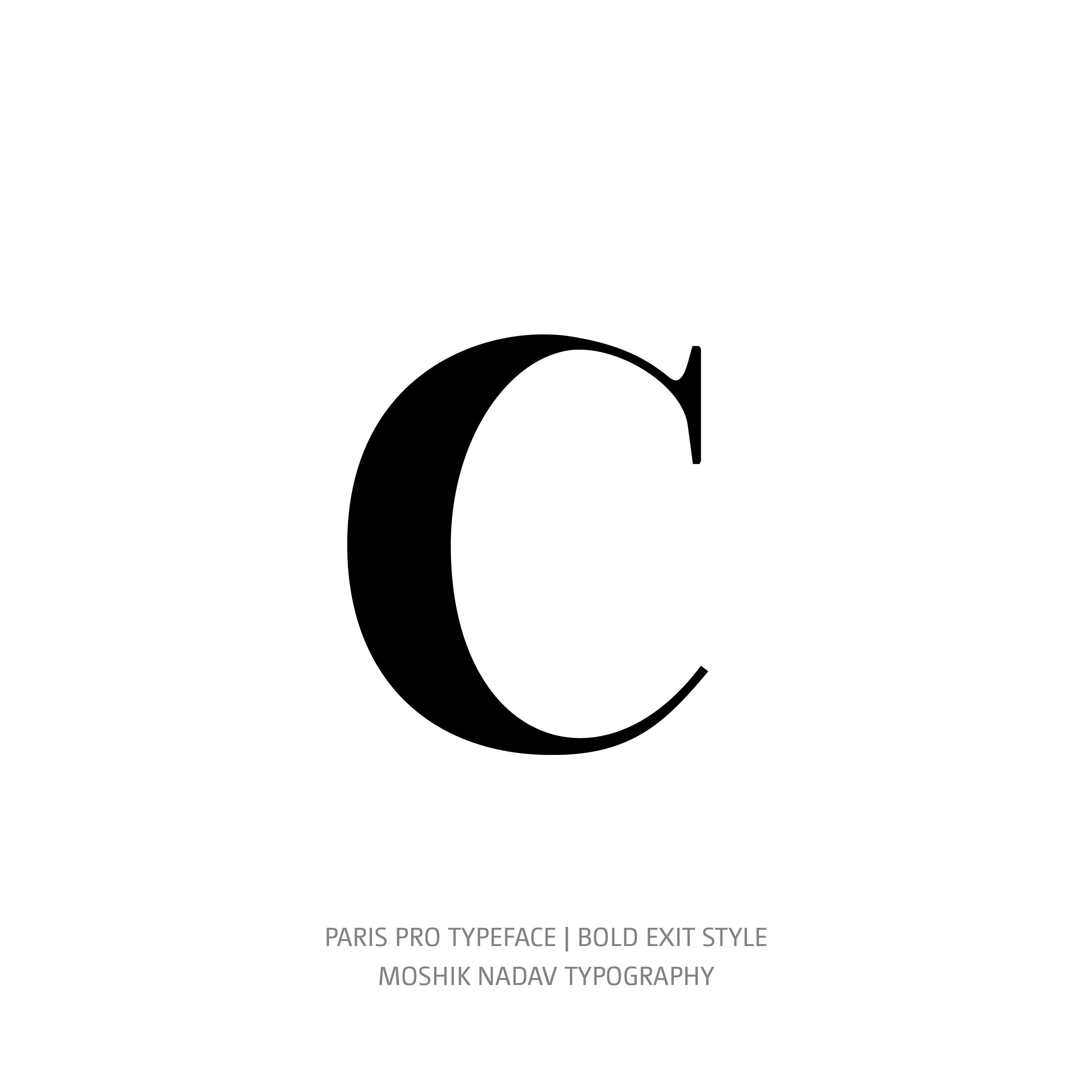 Paris Pro Typeface Bold Exit c