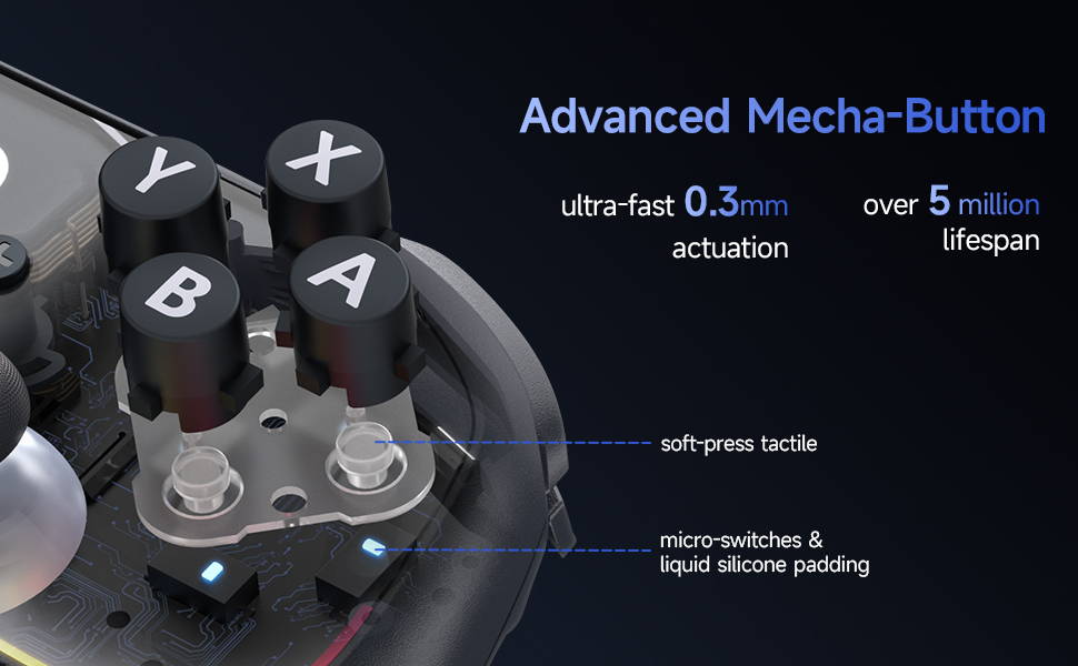 EasySMX S10 Controller Mechanical Buttons
