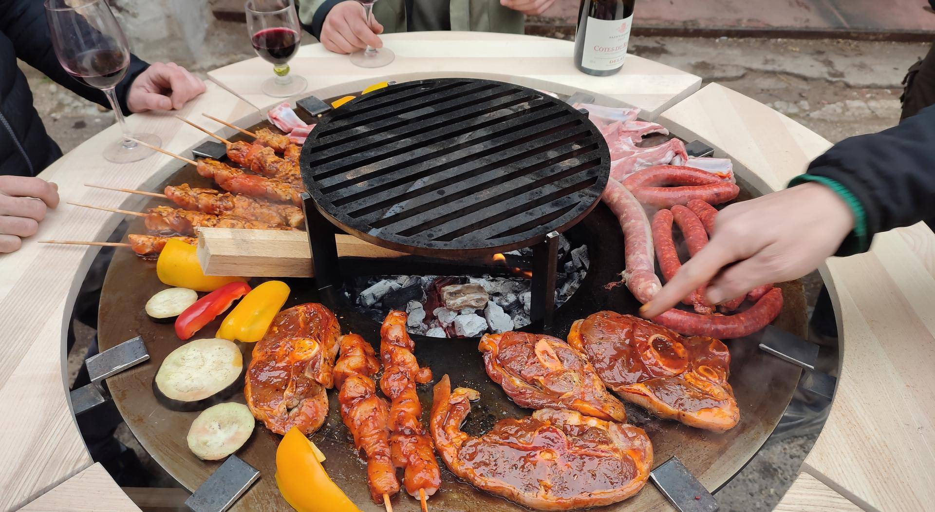 Brasero grill plancha artisanal fait main à Lyon par l'Atelier Boyet