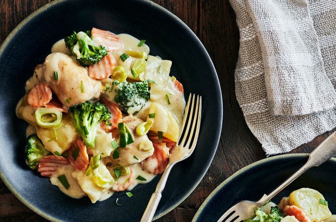 Fricassée de poulet aux légumes