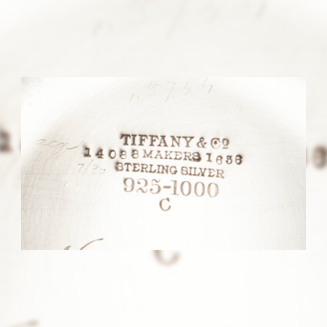 Tiffany & Co. 1902 - 1907 Hallmark hallmark, Tiffany & Co Sterling Silver 925-1000 G
