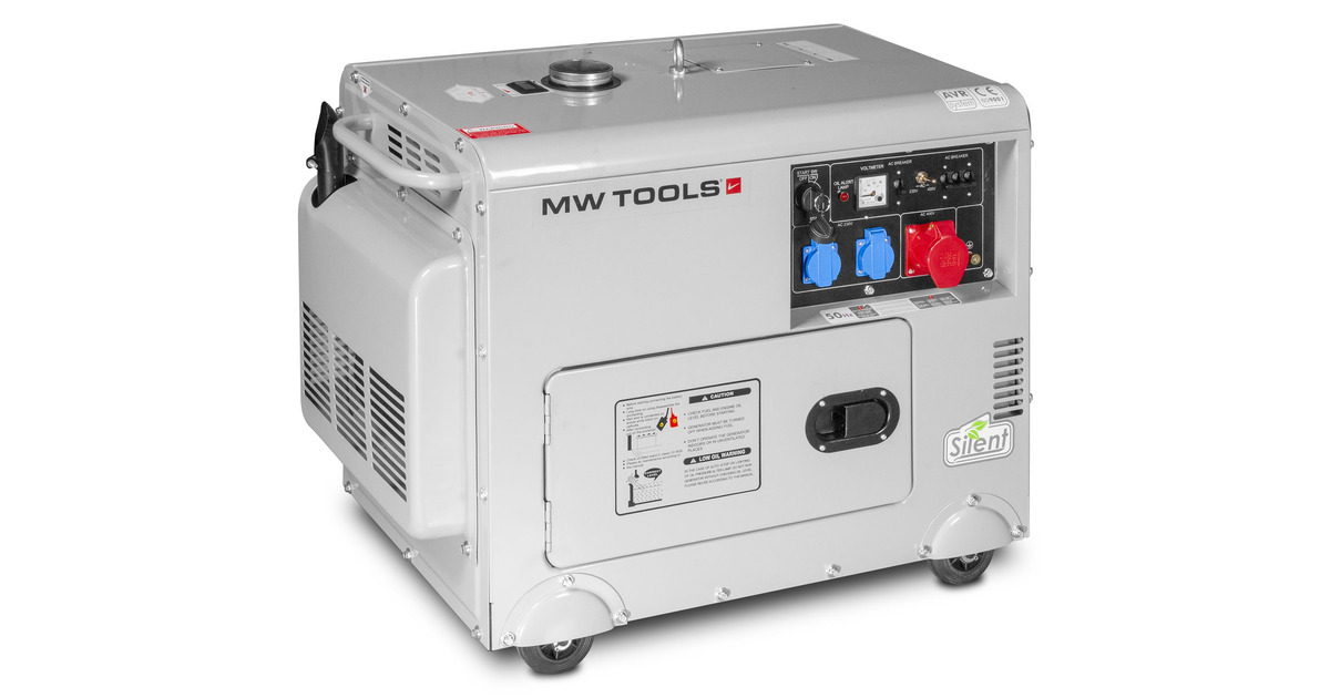 Diesel generator 6kW 3x400V+1x230V MW Tools MW Tools DG65E