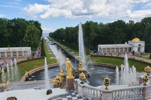 Петергоф (фонтаны) и обзорная по Петербургу