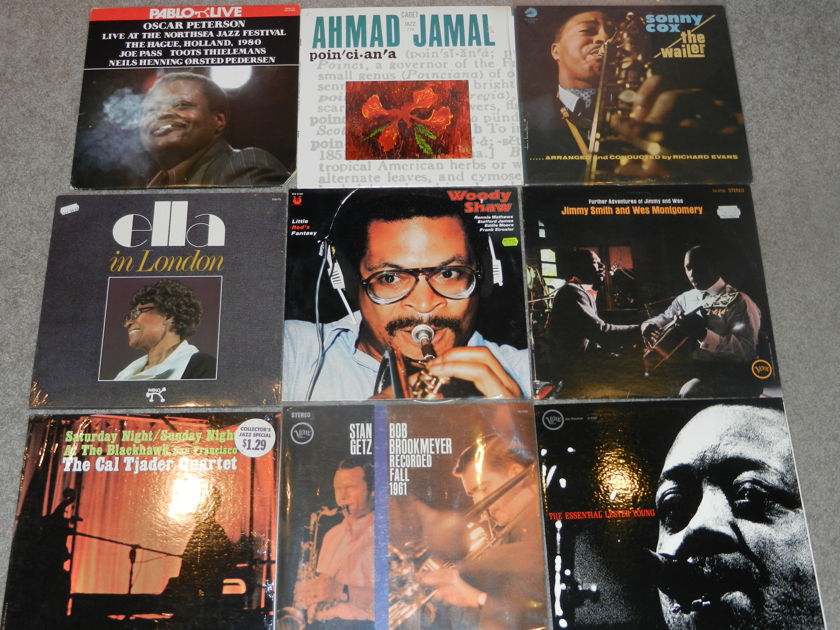 10 Jazz LP lot Fitzerald Peterson Getz  - Verve Lester Young Sonny Cox Jimmy Smith Wes Montgomery  All Mint/sealed