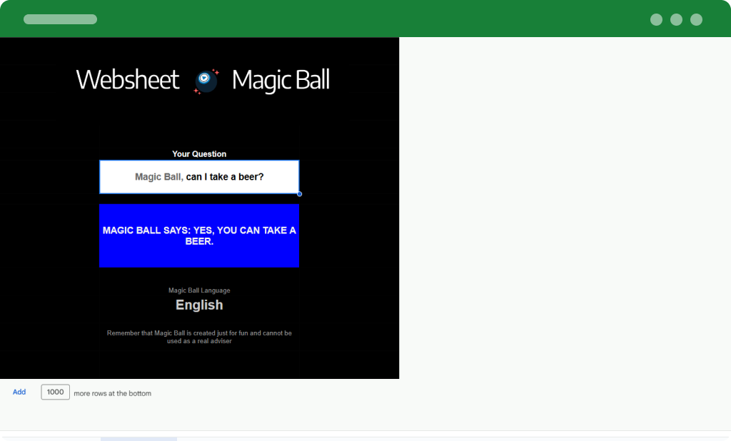 Magic Ball not against some beer 🍻