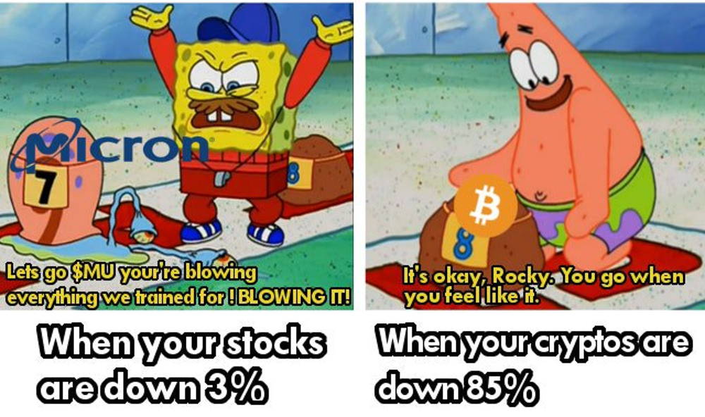 crypto bear market and stocks crash