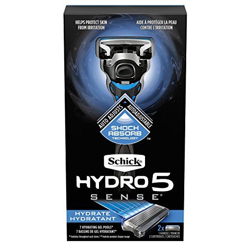 Gillette Mach3 Men's Razor vs Schick Hydro 5 Sense Hydrate Razor Slant