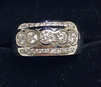 18ct White Gold Natural Diamond Ring