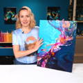 Day and Night Pour - Mixed Media Abstract Art with Olga Soby Day and Night Pour - Mixed Media Abstract Art with Olga Soby