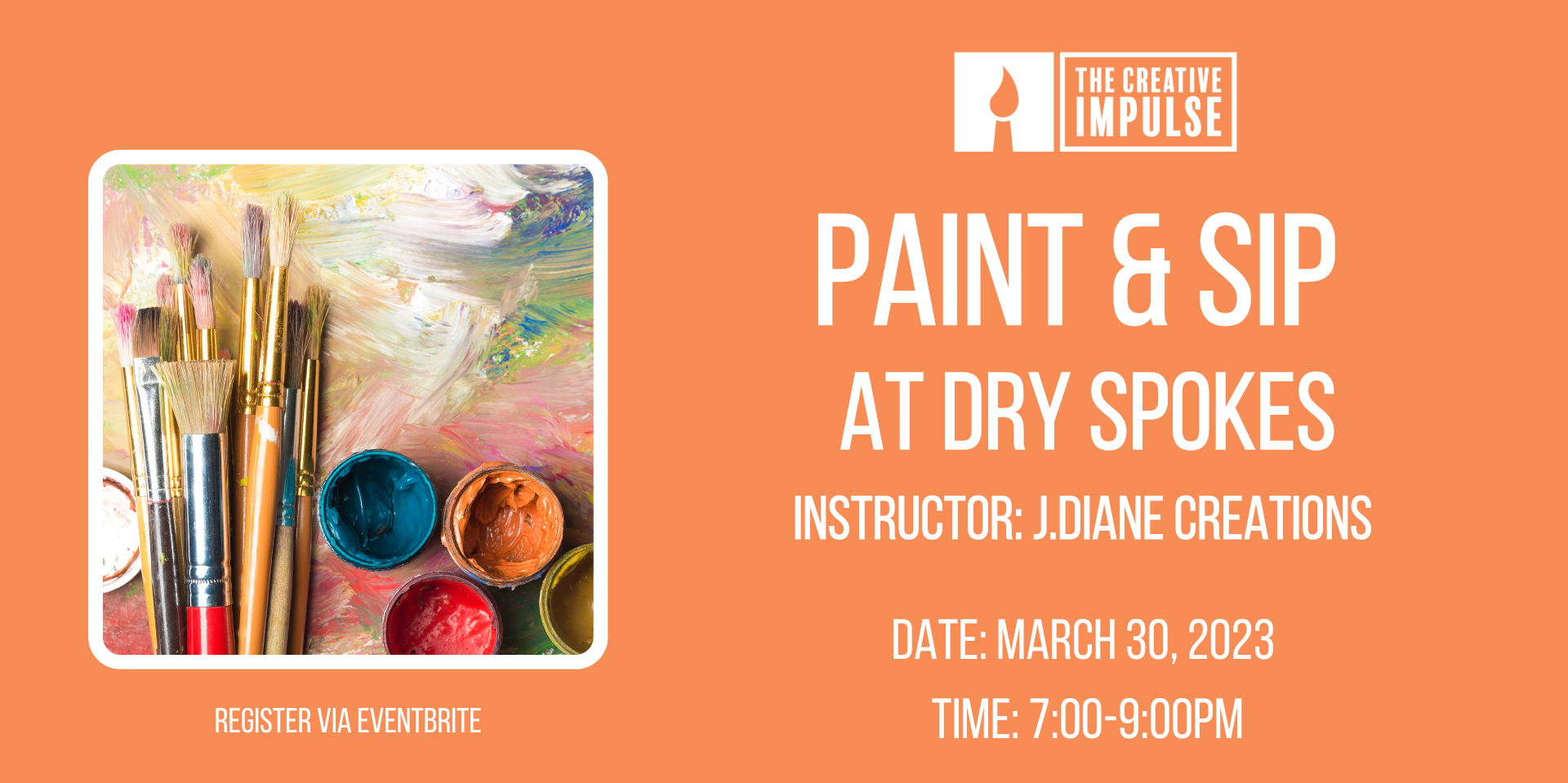 Paint & Sip Workshop at Dry Spokes promotional image