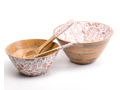 Jemmi Fall Decal Wood Bowls and Tossing Utensils