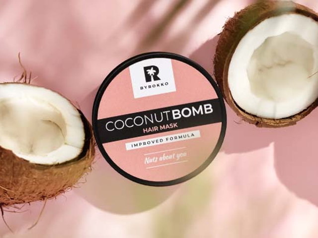 Mască de păr Coconut Bomb pentru hrănire profundă - BYROKKO