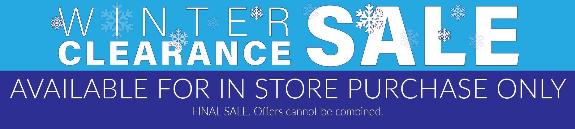Winter Clearance Patio Furniture Sale - Available for In Store Purchase Only