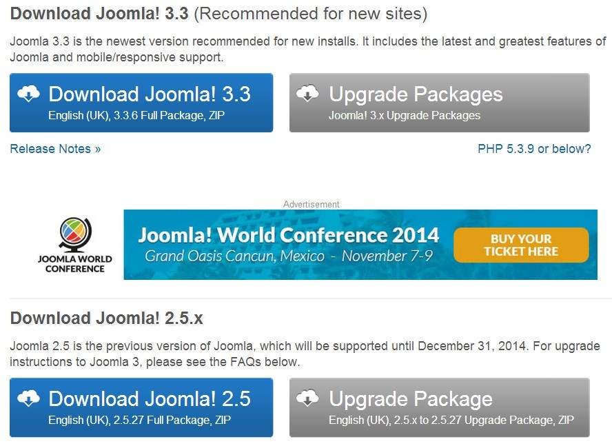 Joomla 2.5 & 3.x скачать - самые последние версии CMS