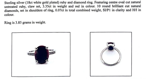 Natural Ruby & Diamond Ring (3.35ct)