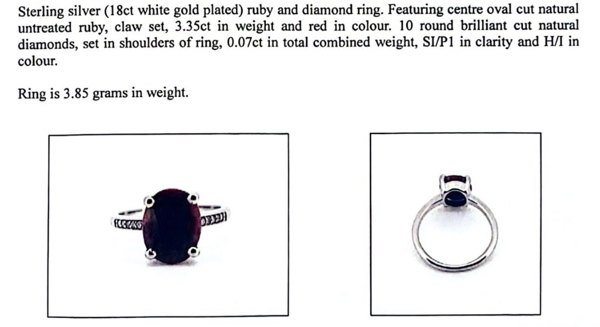 Natural Ruby & Diamond Ring (3.35ct)
