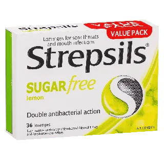 Strepsils Sugar Free Lemon 36 Lozenges