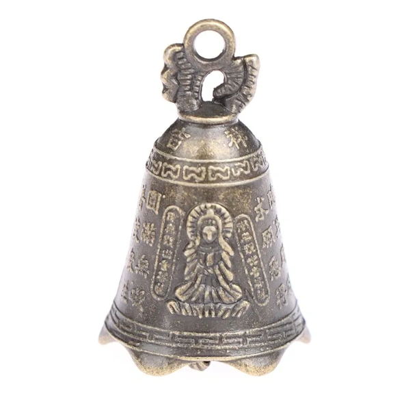 Antique Bell Chinese Mini Sculpture Pray Guanyin Buddha Bell Shui Feng Guardian bell For your motor cycle