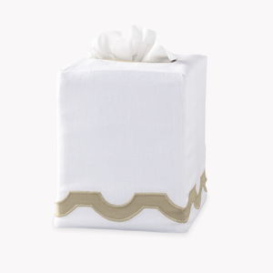 Mirasol Tissue Box Cover - Champagne | Matouk Luxury Linens