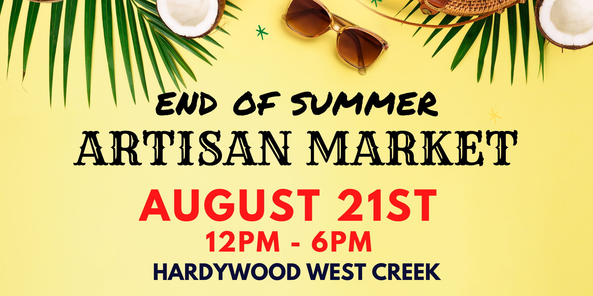 End of Summer Artisan Market promotional image