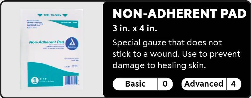 non-adherent pad