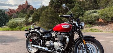 2018 TRIUMPH BONNEVILLE SPEEDMASTER motorcycle for rent near Colorado Springs, CO