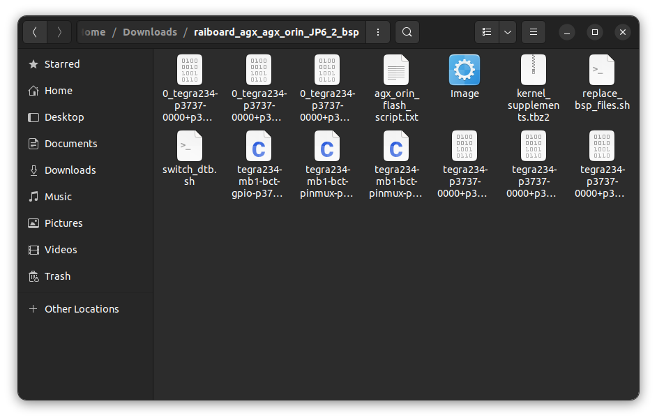 Jetson BSP files downloaded from GitHub