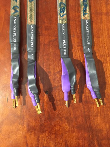 Analysis Plus Inc. Oval 9 Speaker Cables w/banana plugs...