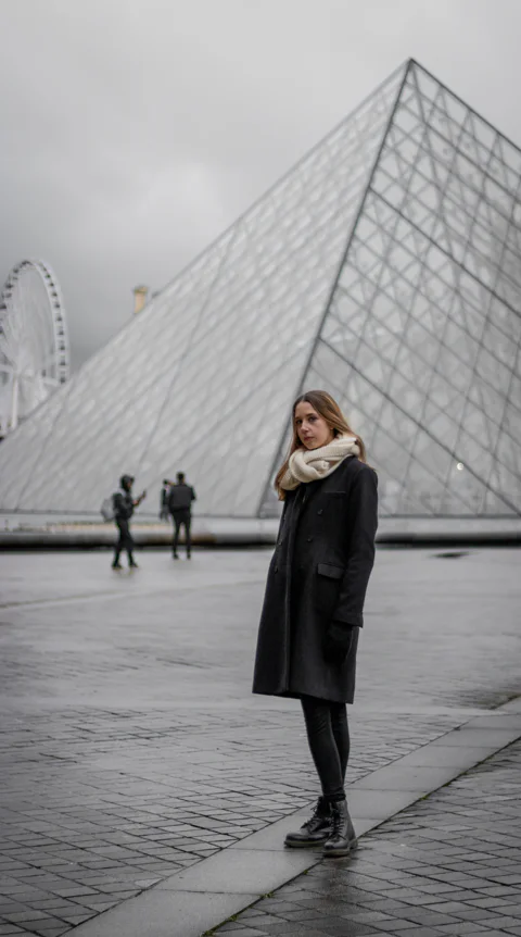 Professional Photoshoot Outside the Louvre Museum