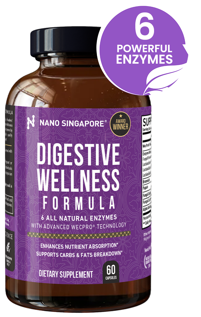 A bottle of the best digestive enzyme supplement