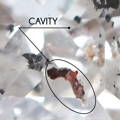 diamond imperfection picture: cavity or pit