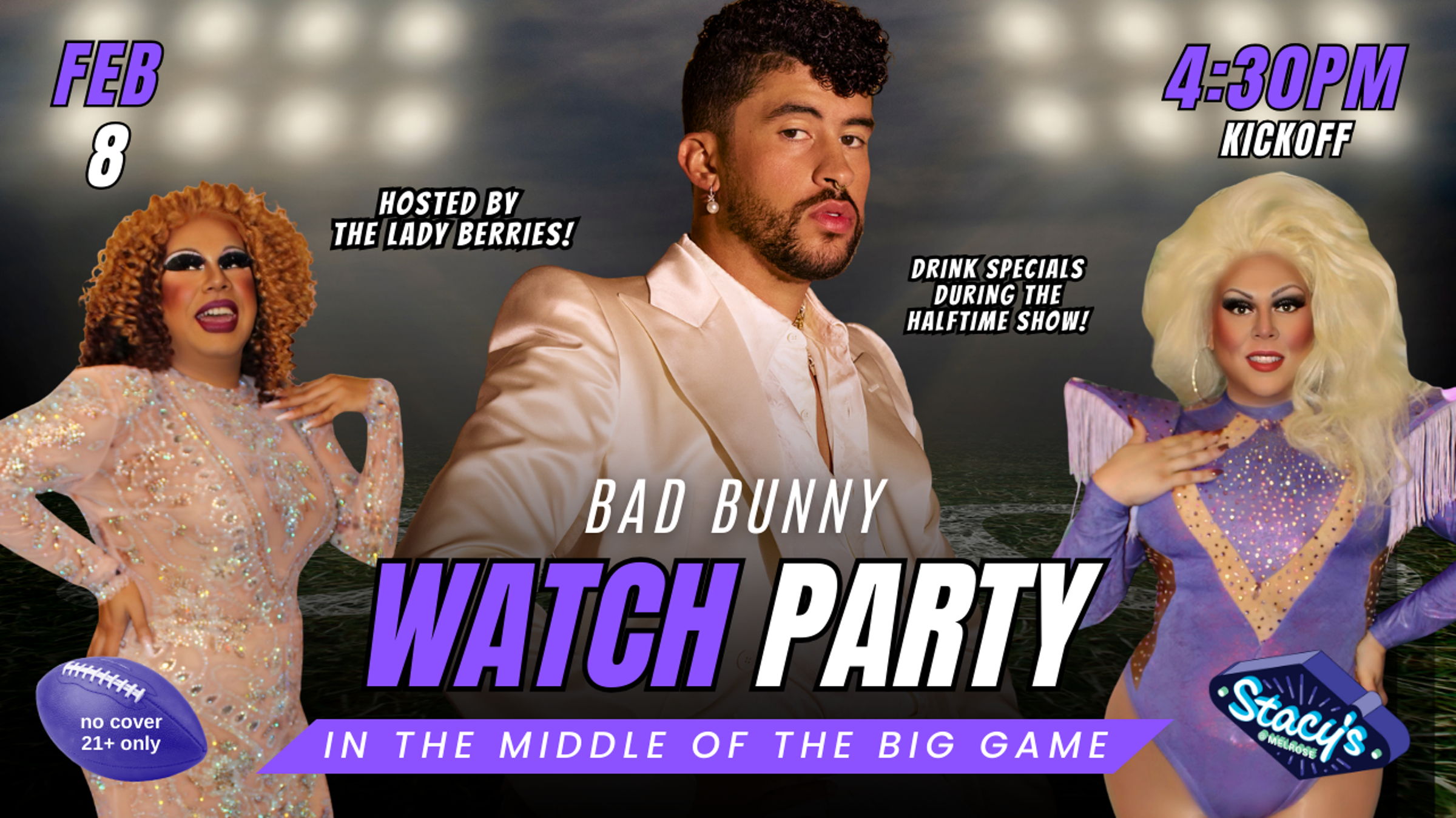 Halftime Is the Main Event: Big Game Watch Party at Stacy’s