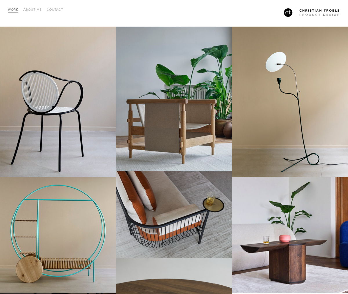 Screenshot of CHRISTIAN TROELS, from the carpentry websites collection.