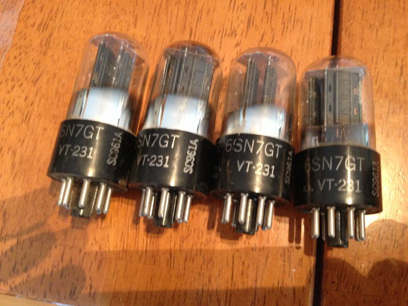 Rare Ken-Rad JAN CKR-6SN7GT VT-231 tubes true matched quad test NOS HOLY GRAIL