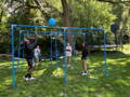 Even Brides play 9 Square in the Air