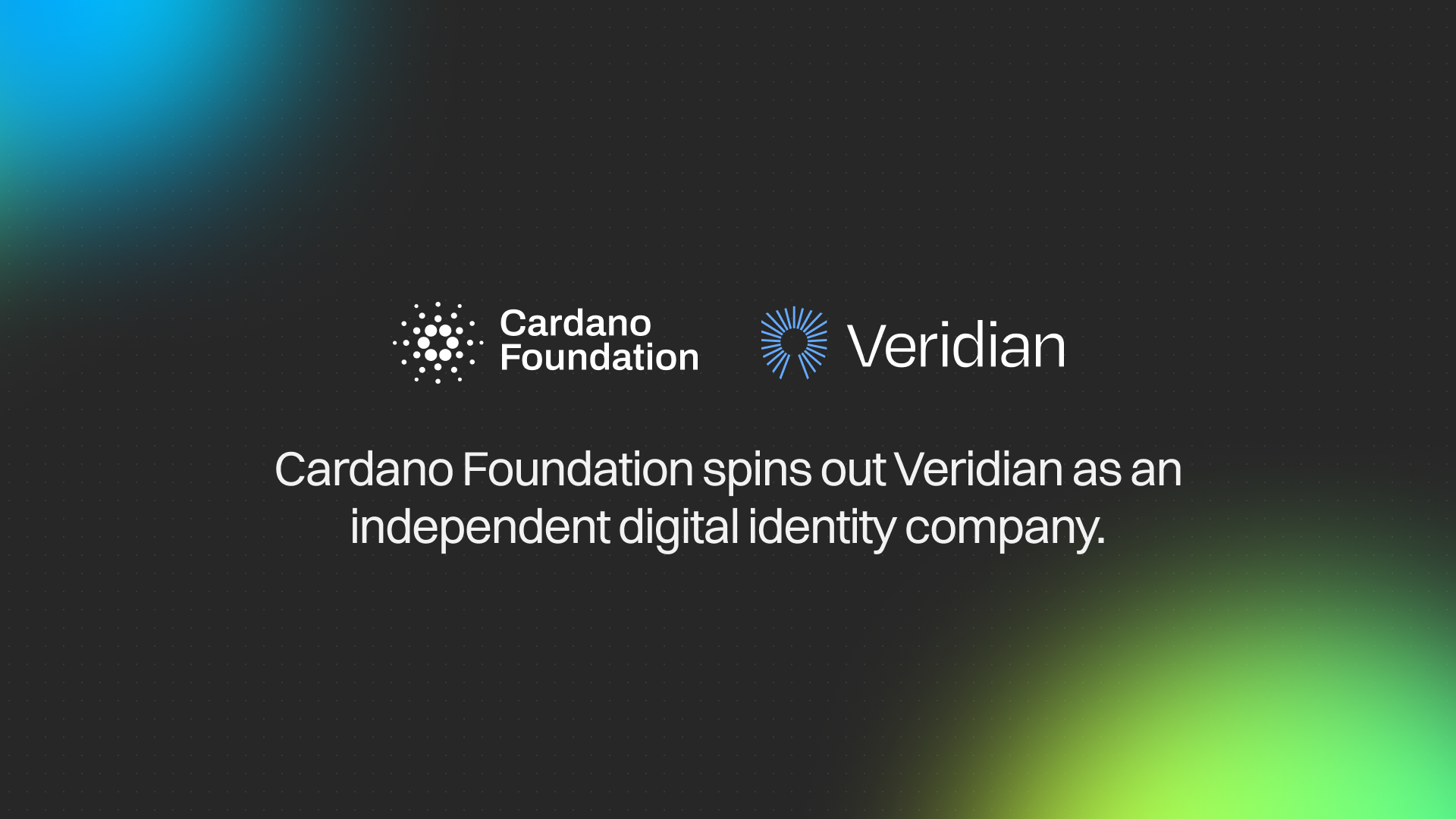 Cardano Foundation spins out Veridian