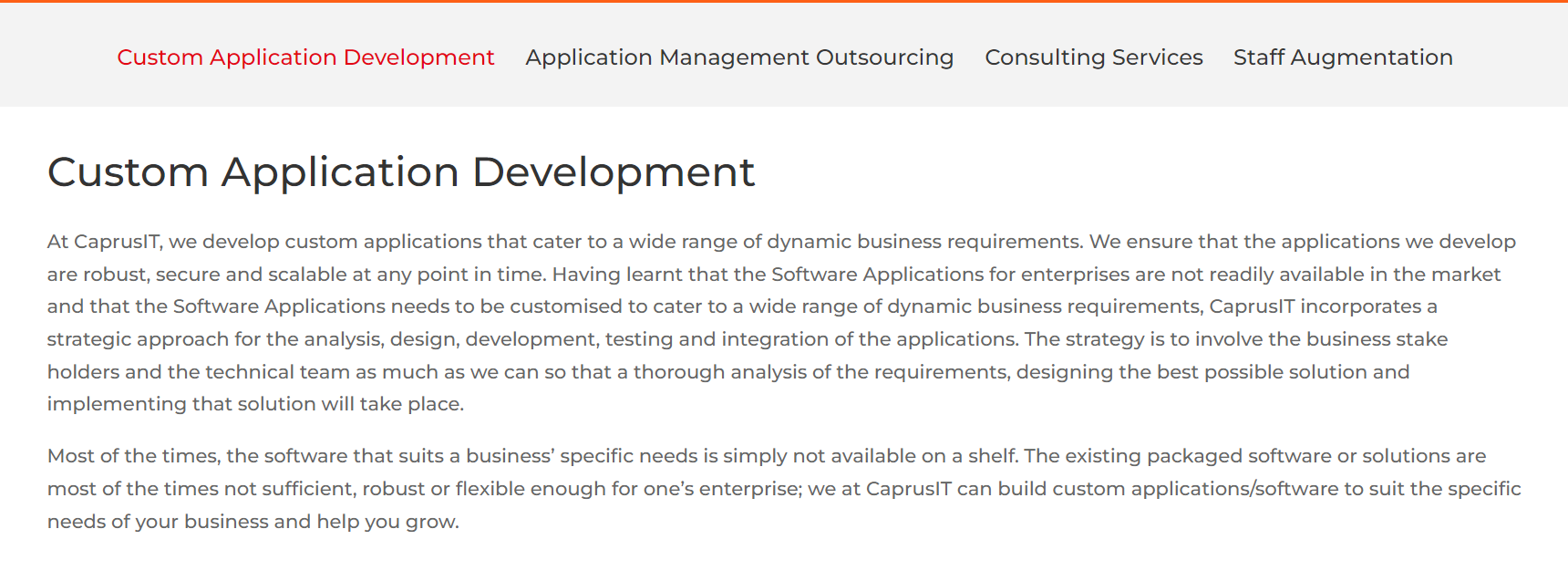 Caprus IT product / service