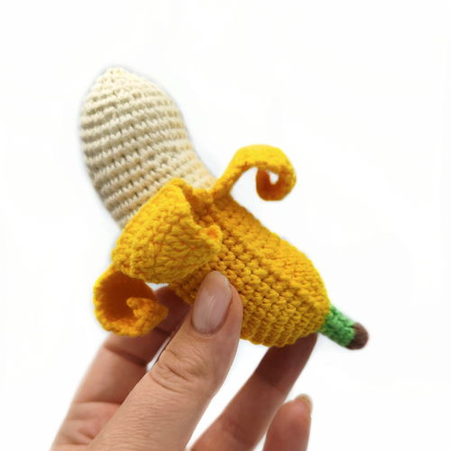 BABY BANANA crochet pattern PDF - Crochet Food Pattern No Sew Crochet Play Food Pattern Montessori Toy Fruit Pattern Amigurumi Crochet Food