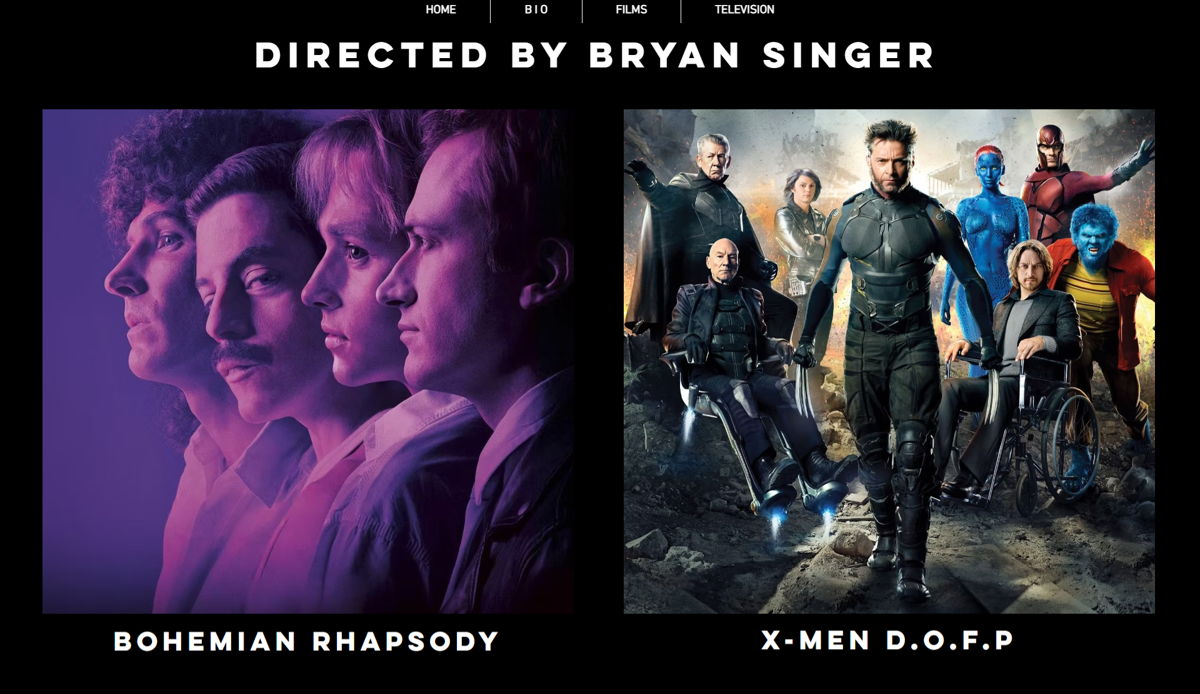 Screenshot of Bryan Singer, from the filmmaker portfolios collection.