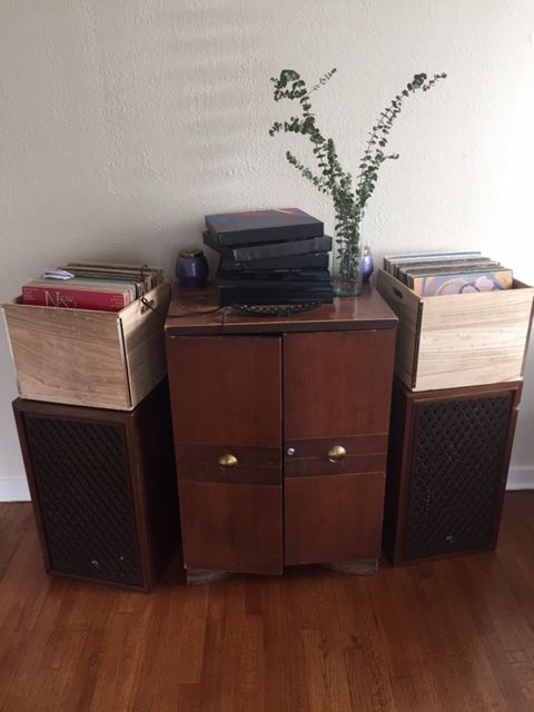 cabinet with speakers