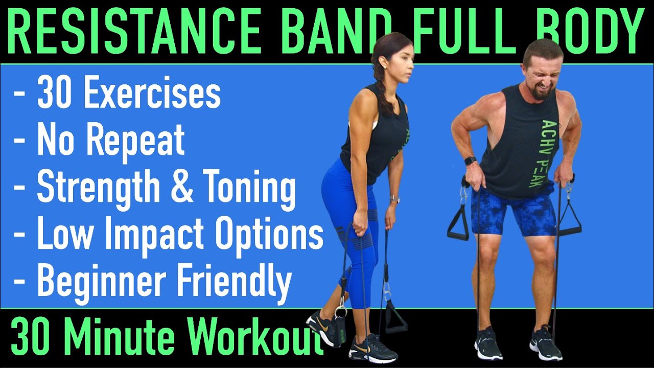 Resistance Band Full Body Workout No Repeat Full Body Ban Workout 
