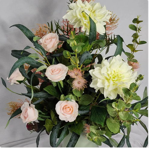 Natives, Dahlia and Rose Arrangement - Realistic Artificial Flowers - Image 8