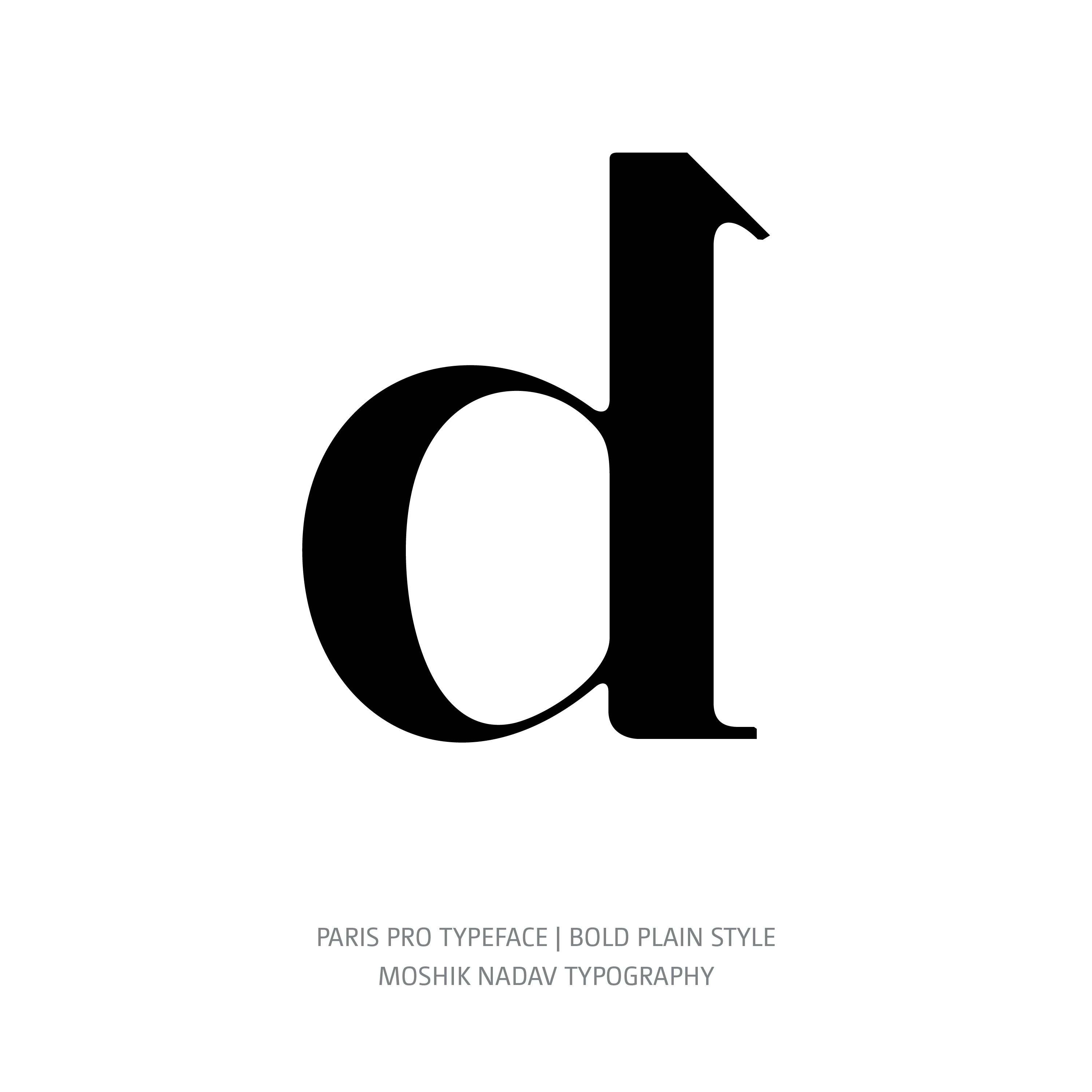 Paris Pro Typeface Bold Plain d
