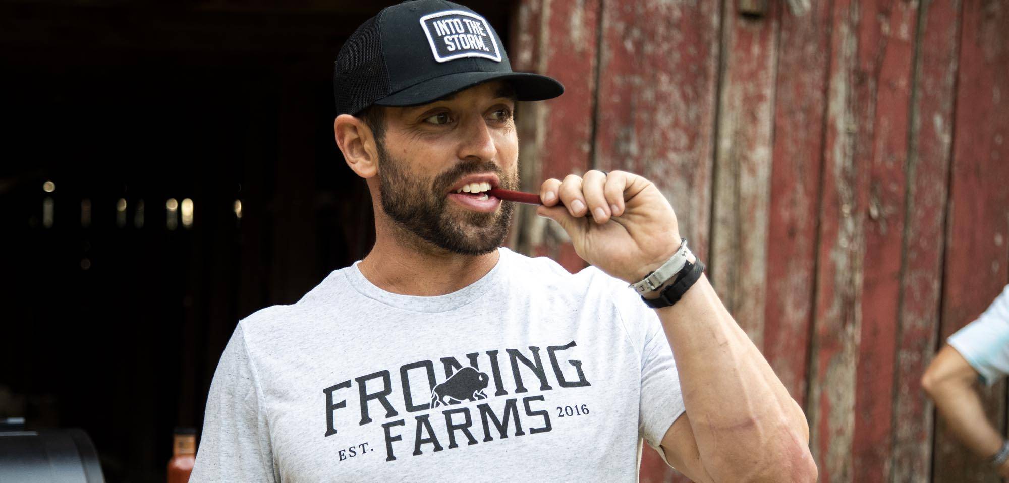 bison stick being eaten by Rich Froning