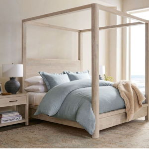 King Mineral Blue - Belgian Flax Linen Duvet Cover