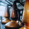 Salle de distillation et alambics de la distillerie Isle of Jura sur l'île de Jura dans les Hébrides intérieures d'Ecosse